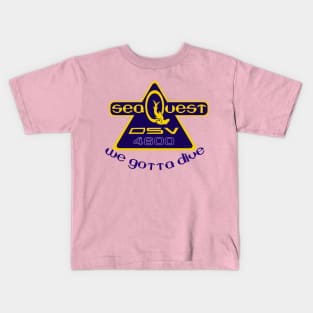 SeaQuest Show Logo with Podcast Catchphrase Kids T-Shirt